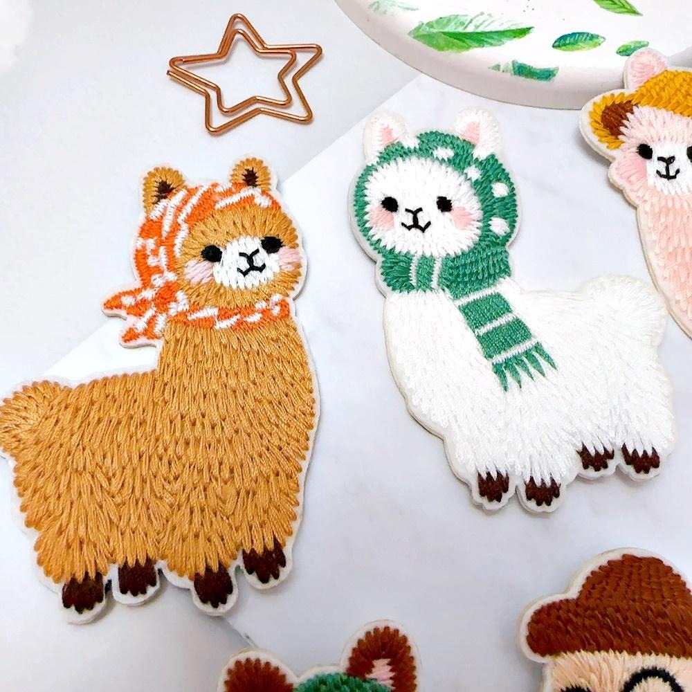 【皮卡布】CH5｜草泥馬布貼｜可愛布貼｜徽章｜燙布貼｜布貼｜布章｜刺繡布貼｜魔鬼氈布章｜Patch｜補丁｜羊駝｜臂章-細節圖9