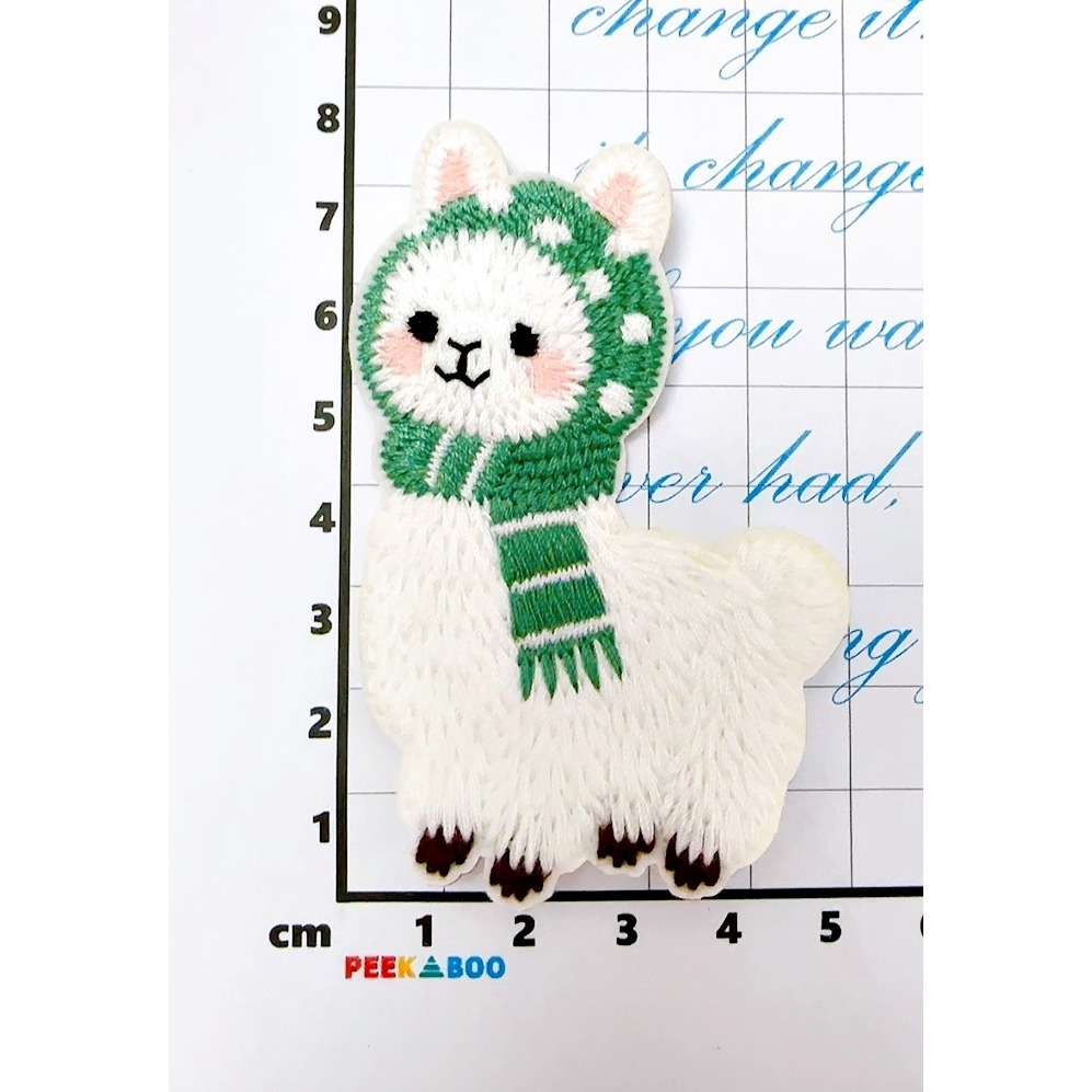 【皮卡布】CH5｜草泥馬布貼｜可愛布貼｜徽章｜燙布貼｜布貼｜布章｜刺繡布貼｜魔鬼氈布章｜Patch｜補丁｜羊駝｜臂章-規格圖9