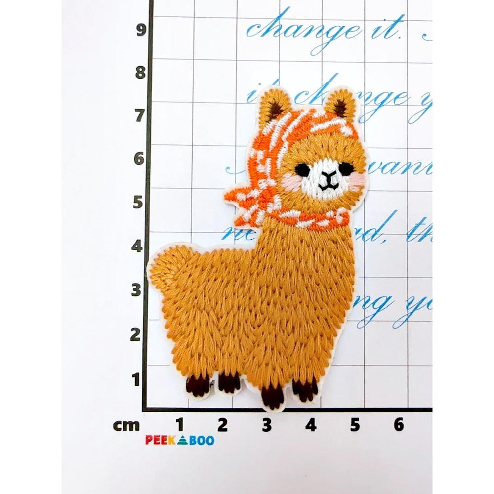 【皮卡布】CH5｜草泥馬布貼｜可愛布貼｜徽章｜燙布貼｜布貼｜布章｜刺繡布貼｜魔鬼氈布章｜Patch｜補丁｜羊駝｜臂章-規格圖9