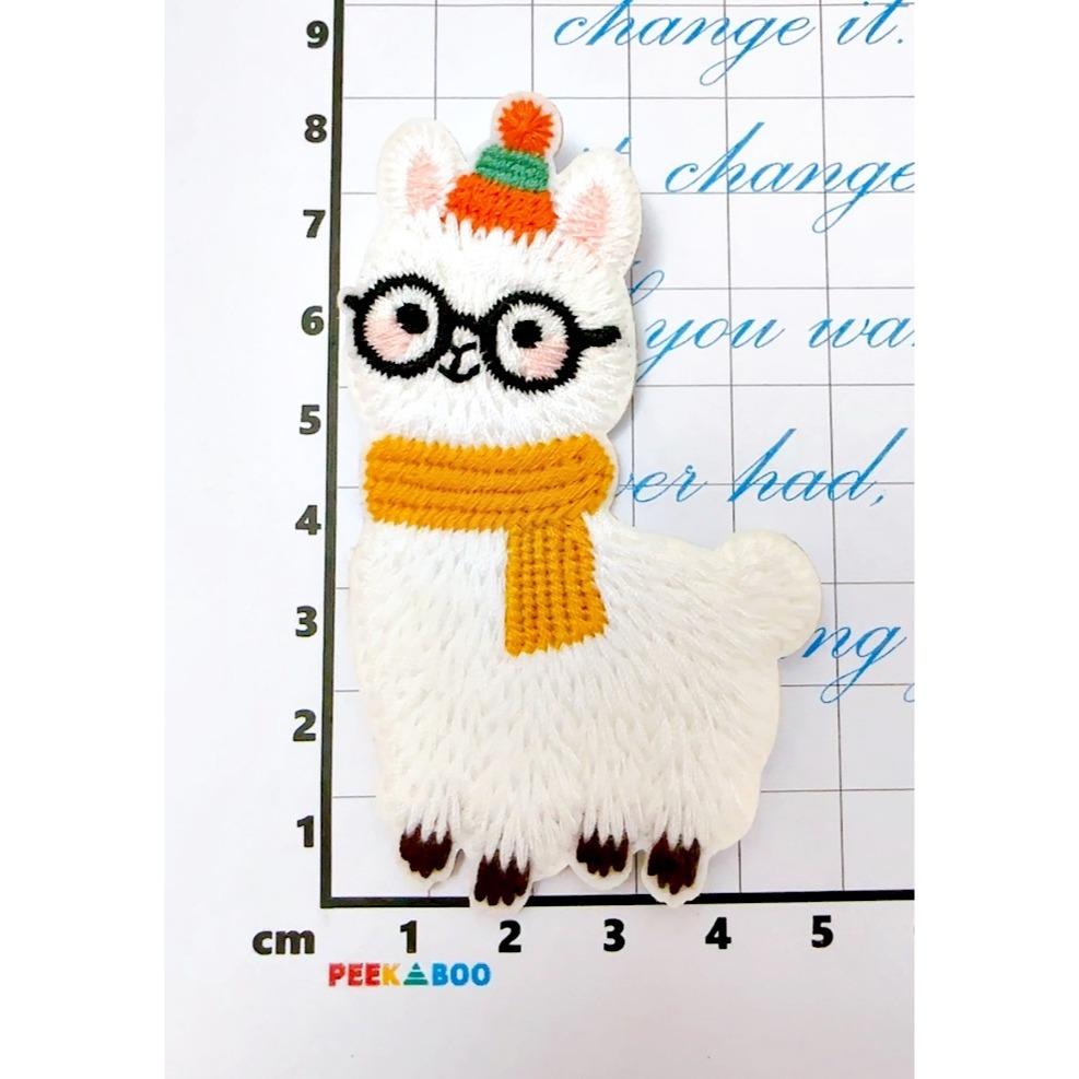 【皮卡布】CH5｜草泥馬布貼｜可愛布貼｜徽章｜燙布貼｜布貼｜布章｜刺繡布貼｜魔鬼氈布章｜Patch｜補丁｜羊駝｜臂章-規格圖9