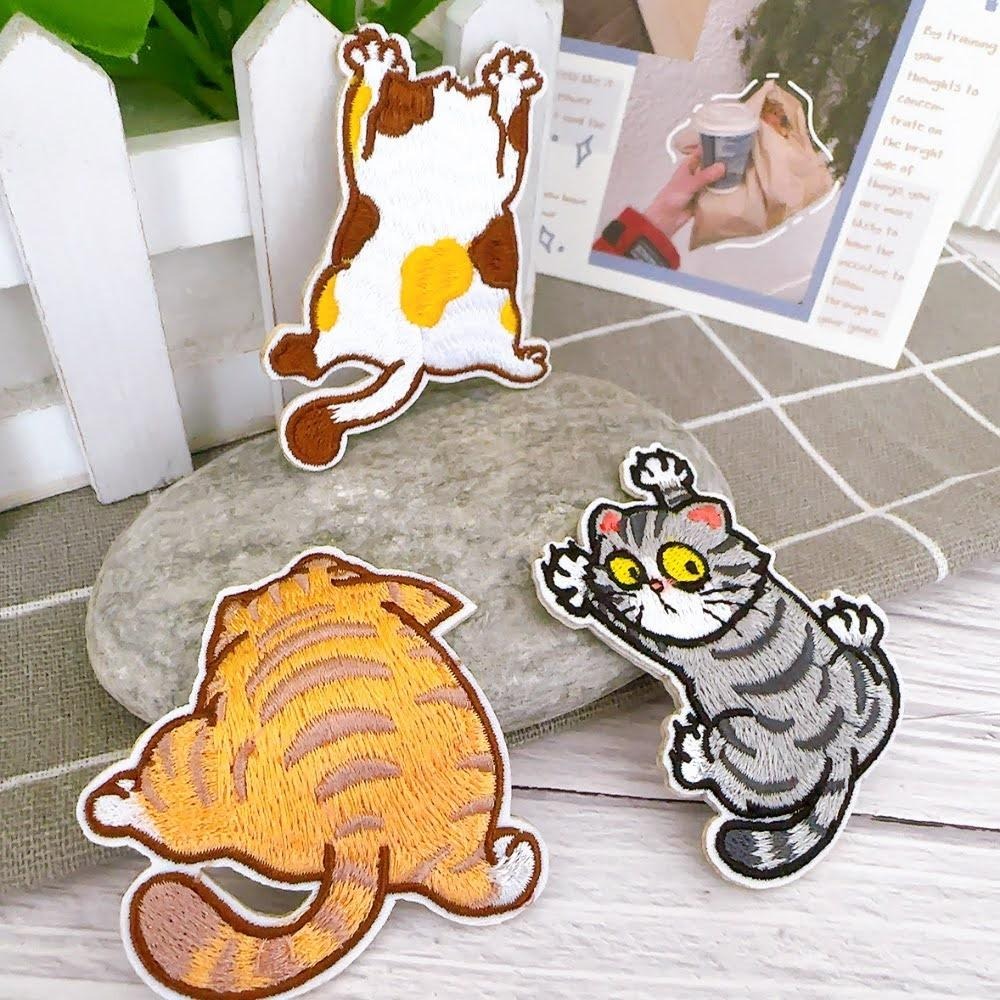 【皮卡布】 L1 貓咪布貼  布章 臂章布貼 刺繡布章 徽章 刺繡貼布 熨燙貼 燙布貼 Patch 補丁貼 魔鬼氈布章-細節圖6