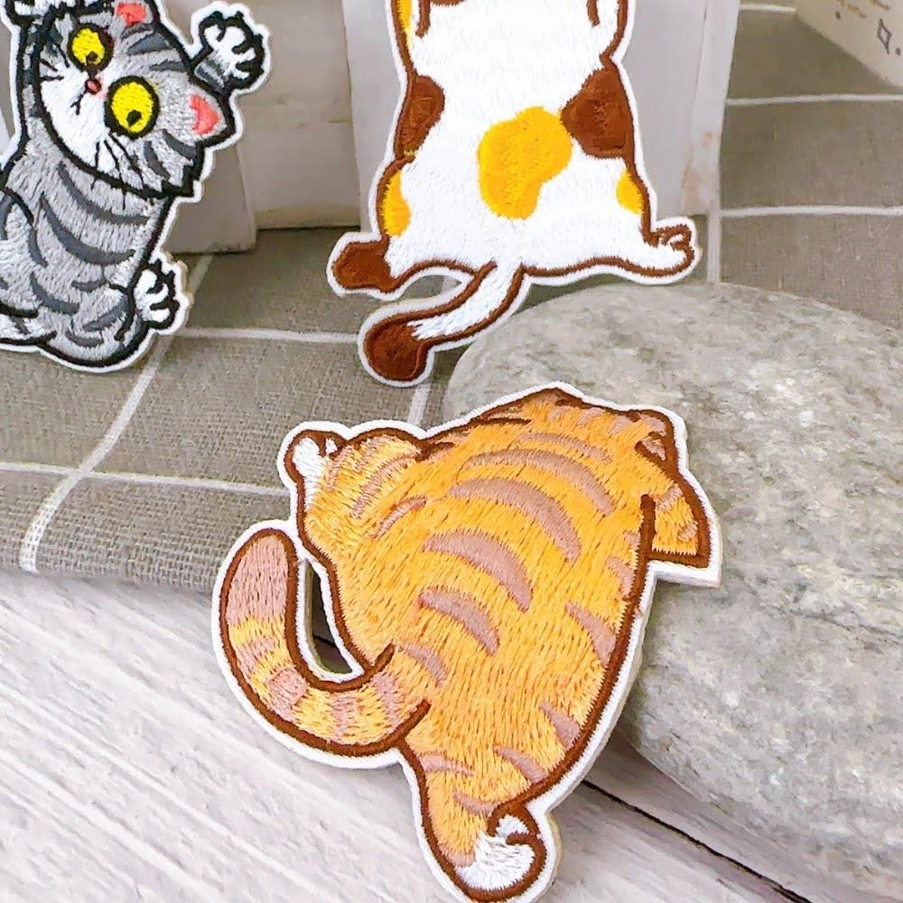 【皮卡布】 L1 貓咪布貼  布章 臂章布貼 刺繡布章 徽章 刺繡貼布 熨燙貼 燙布貼 Patch 補丁貼 魔鬼氈布章-細節圖8