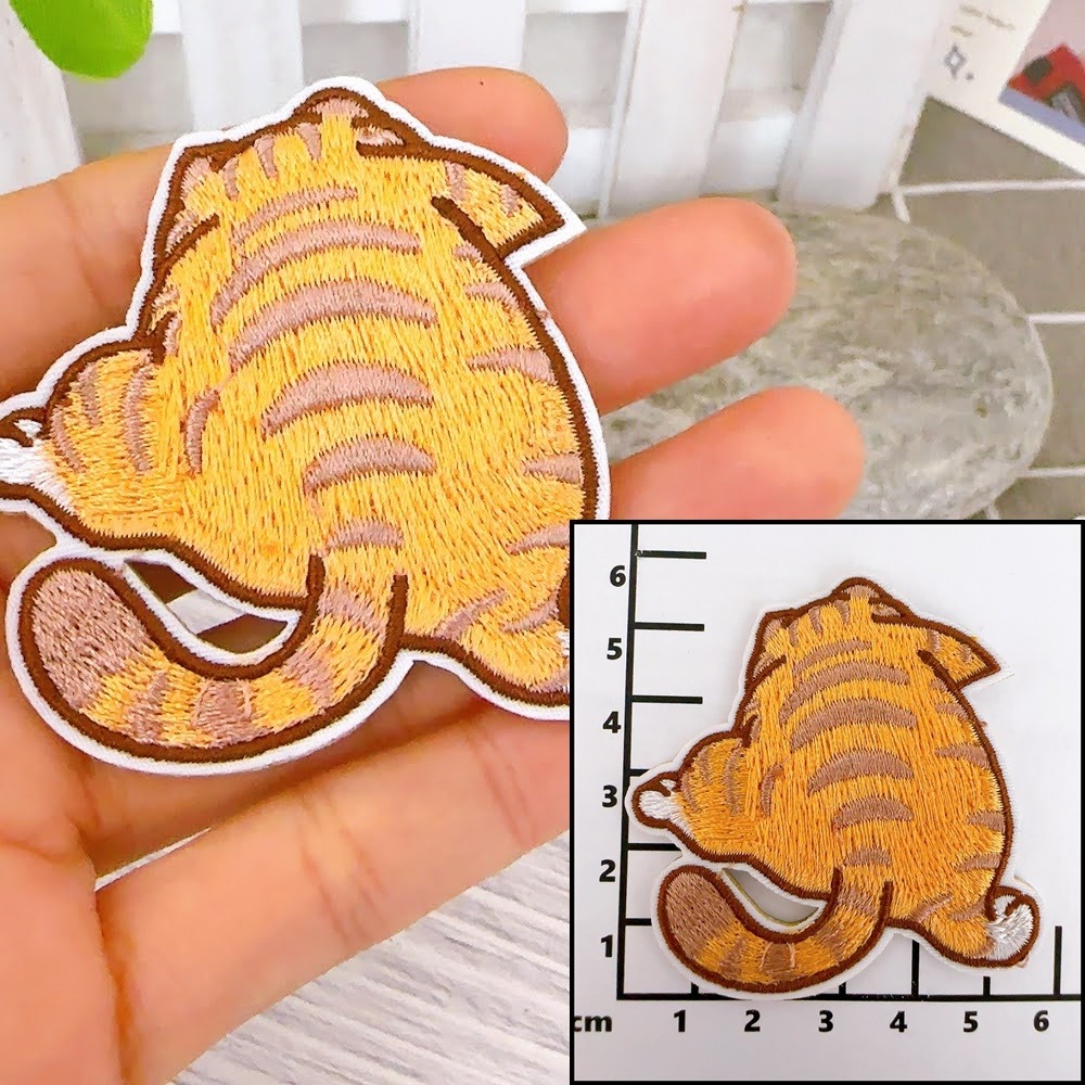 【皮卡布】 L1 貓咪布貼  布章 臂章布貼 刺繡布章 徽章 刺繡貼布 熨燙貼 燙布貼 Patch 補丁貼 魔鬼氈布章-規格圖8