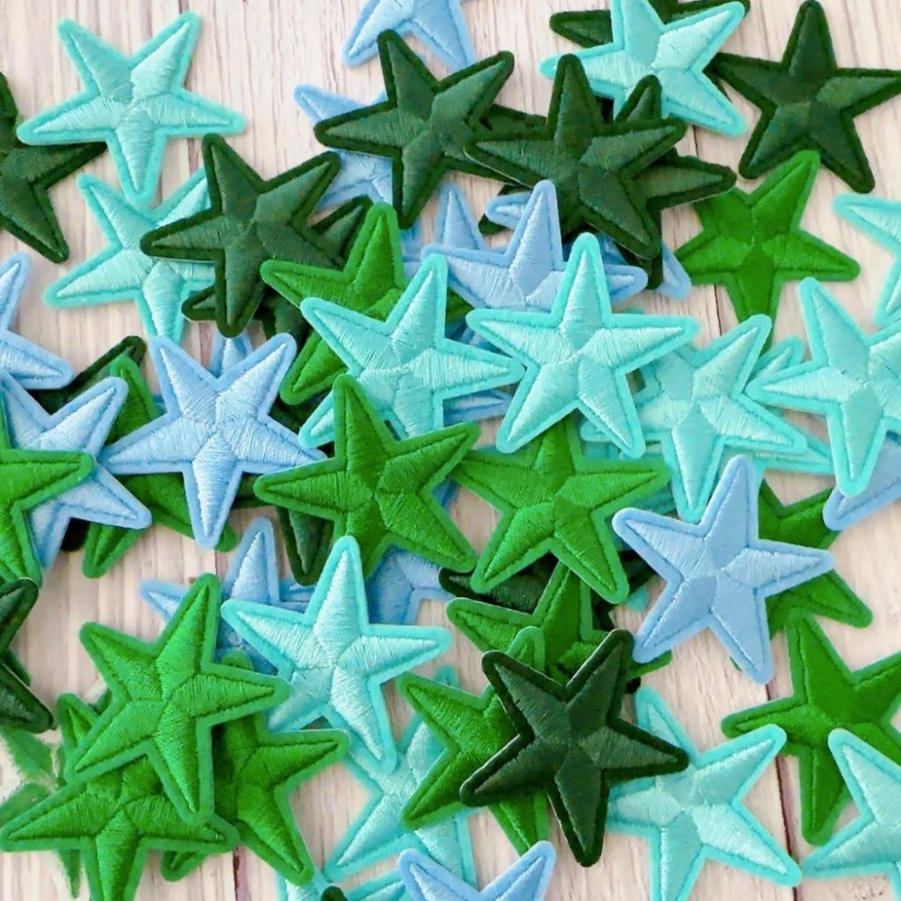 【皮卡布】H8 套組 星星布貼 徽章 布章 刺繡燙布貼 小星星 刺繡布貼 臂章 熨燙貼 熨燙布貼 Patch 魔鬼氈布章-細節圖8