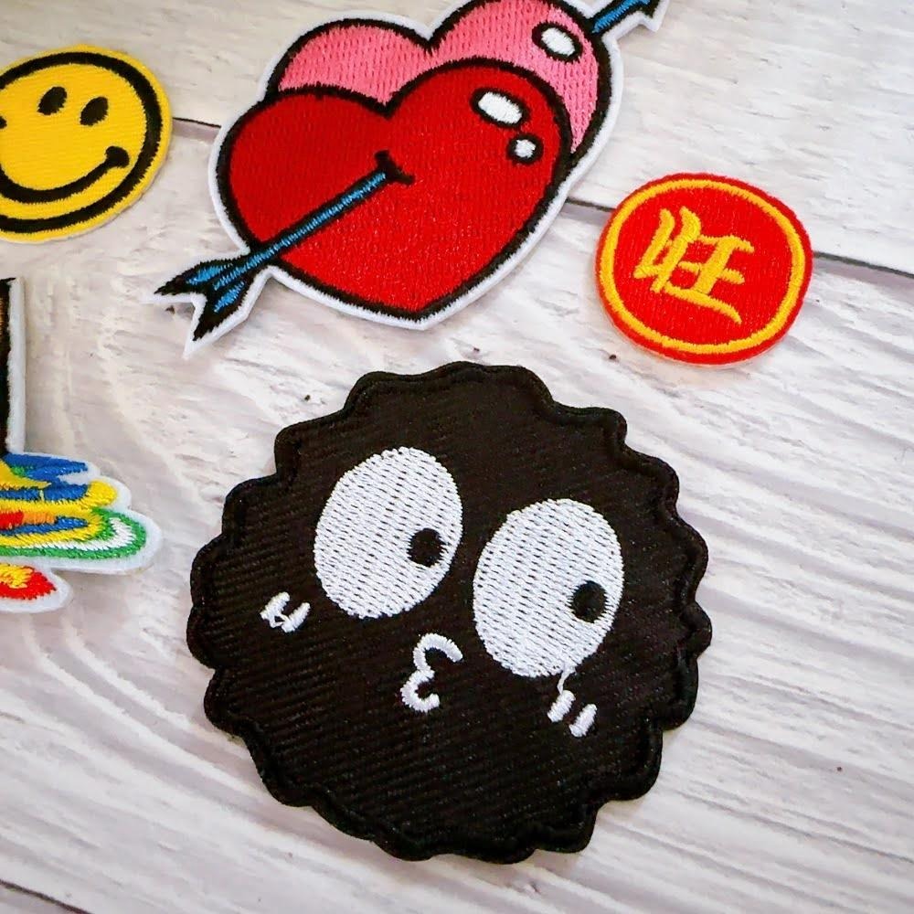 【皮卡布】微笑布貼 布章 臂章布貼 刺繡布章 徽章 刺繡貼布 熨燙貼 燙布貼 Patch  補丁貼 魔鬼氈布章 魔術氈-細節圖3