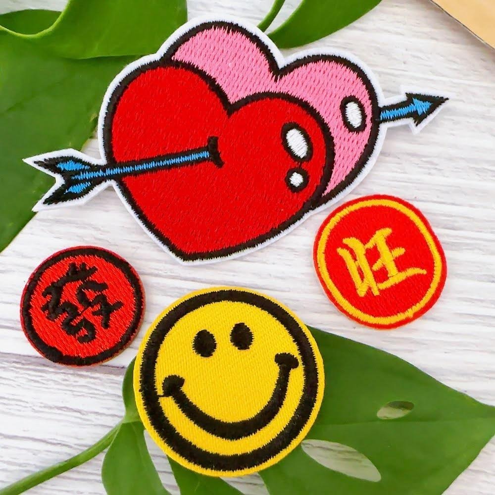 【皮卡布】微笑布貼 布章 臂章布貼 刺繡布章 徽章 刺繡貼布 熨燙貼 燙布貼 Patch  補丁貼 魔鬼氈布章 魔術氈-細節圖4