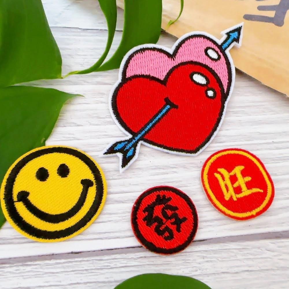 【皮卡布】微笑布貼 布章 臂章布貼 刺繡布章 徽章 刺繡貼布 熨燙貼 燙布貼 Patch  補丁貼 魔鬼氈布章 魔術氈-細節圖5