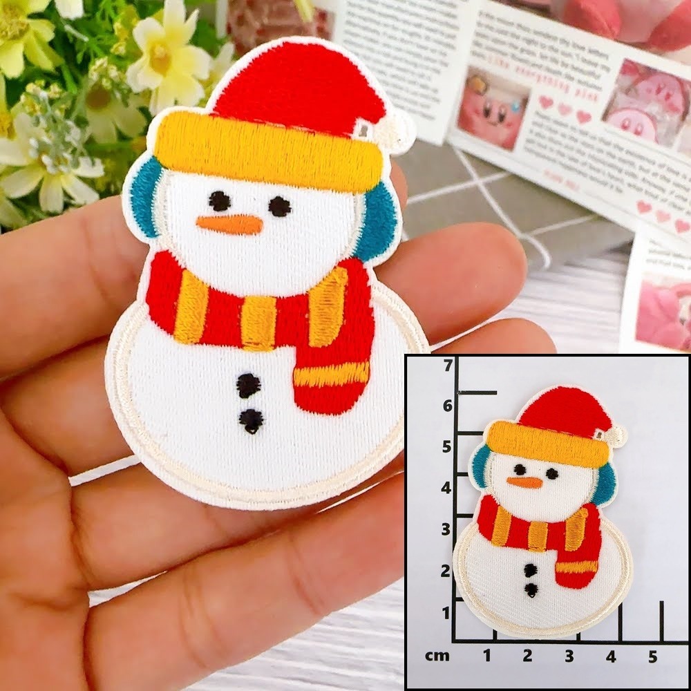 【皮卡布】DO-2 聖誕樹 聖誕襪 聖誕老人 雪人 貼紙 布貼 臂章 布標 刺繡燙布貼 徽章 刺繡布貼 布貼紙 熨燙布貼-規格圖8