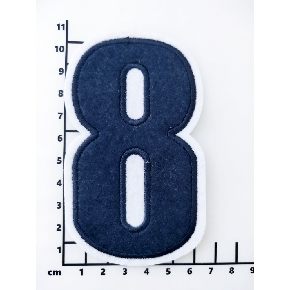 【皮卡布】E10-  黑色大數字布貼 布貼 臂章燙 刺繡燙布貼 徽章 刺繡布貼 補丁 燙貼布 熨燙布貼 魔鬼氈布章-規格圖2