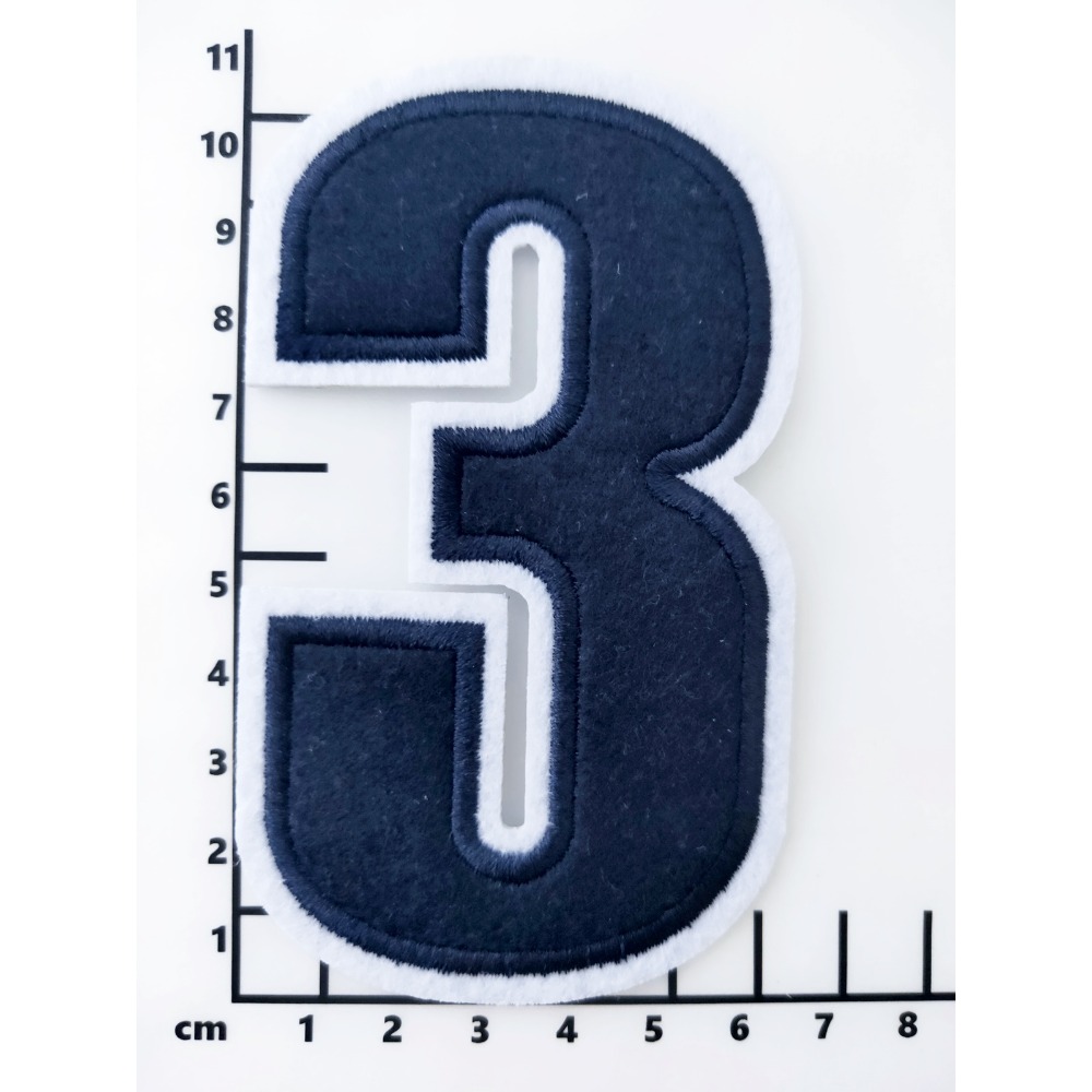 【皮卡布】E10-  黑色大數字布貼 布貼 臂章燙 刺繡燙布貼 徽章 刺繡布貼 補丁 燙貼布 熨燙布貼 魔鬼氈布章-規格圖2