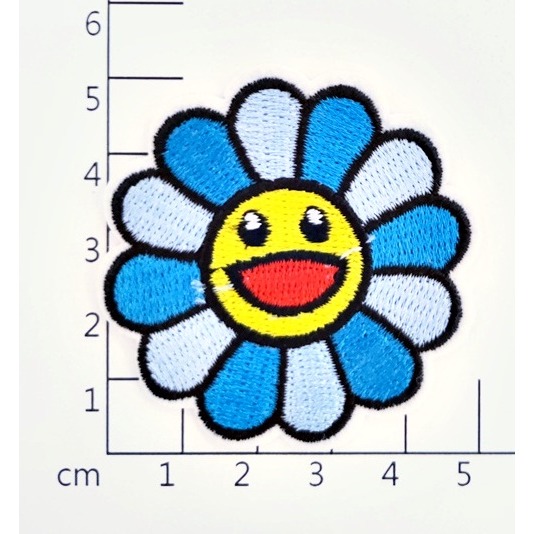 【皮卡布】T3太陽花 小花 蜜蜂 彩虹 布貼 刺繡燙布貼 徽章 刺繡布貼 補丁 補破洞 燙貼布 刺繡布貼紙/可愛瀏海貼-規格圖1