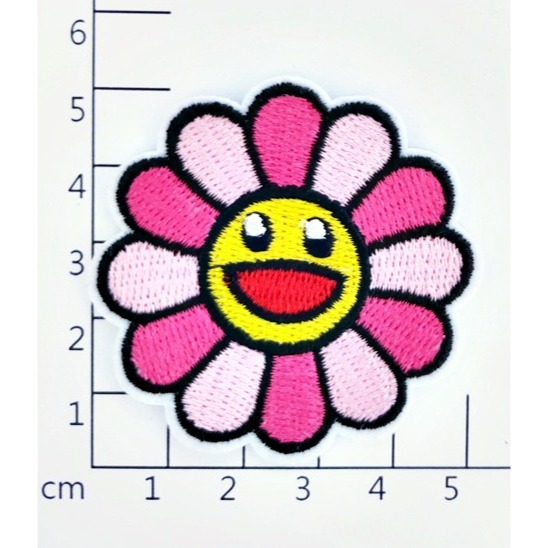 【皮卡布】T3太陽花 小花 蜜蜂 彩虹 布貼 刺繡燙布貼 徽章 刺繡布貼 補丁 補破洞 燙貼布 刺繡布貼紙/可愛瀏海貼-規格圖1