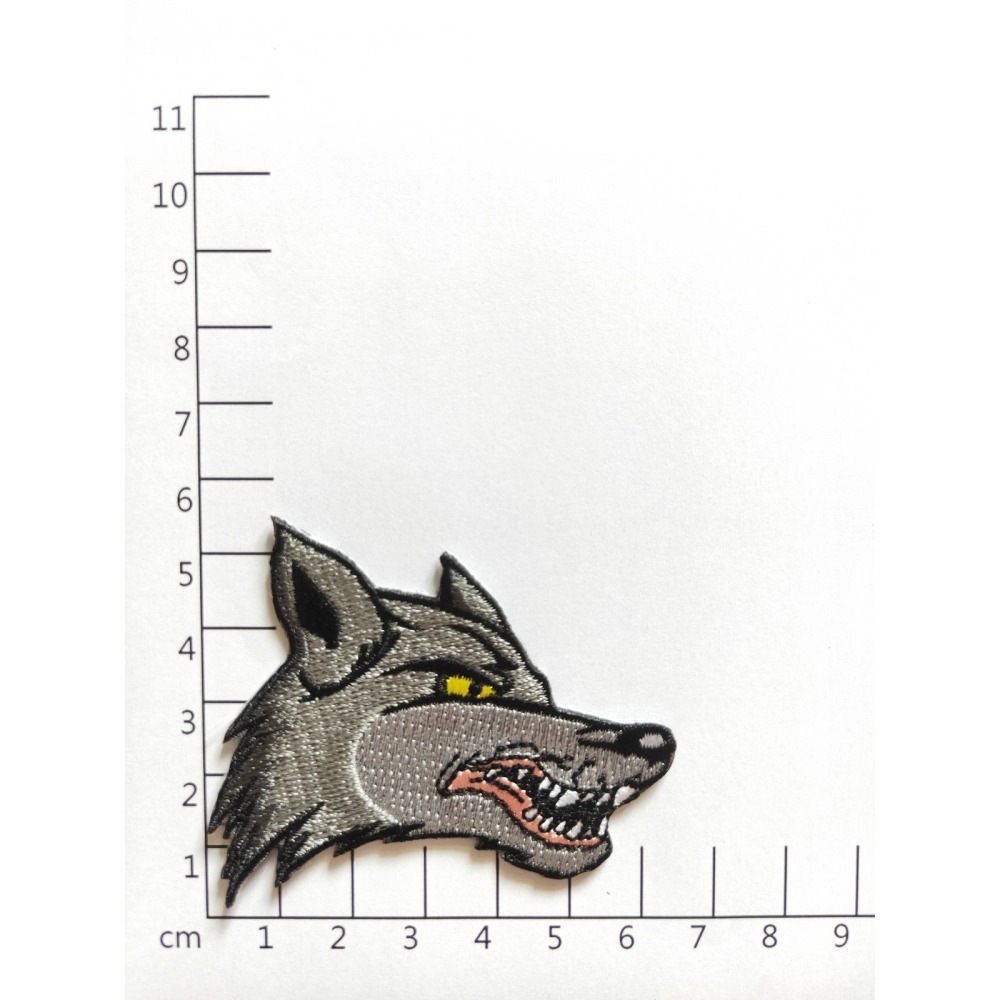 【皮卡布】大野狼 野狼  裝飾 布貼 臂章燙 刺繡燙布貼 徽章 刺繡布貼 補丁 補破洞 燙貼布 熨燙布貼-細節圖2