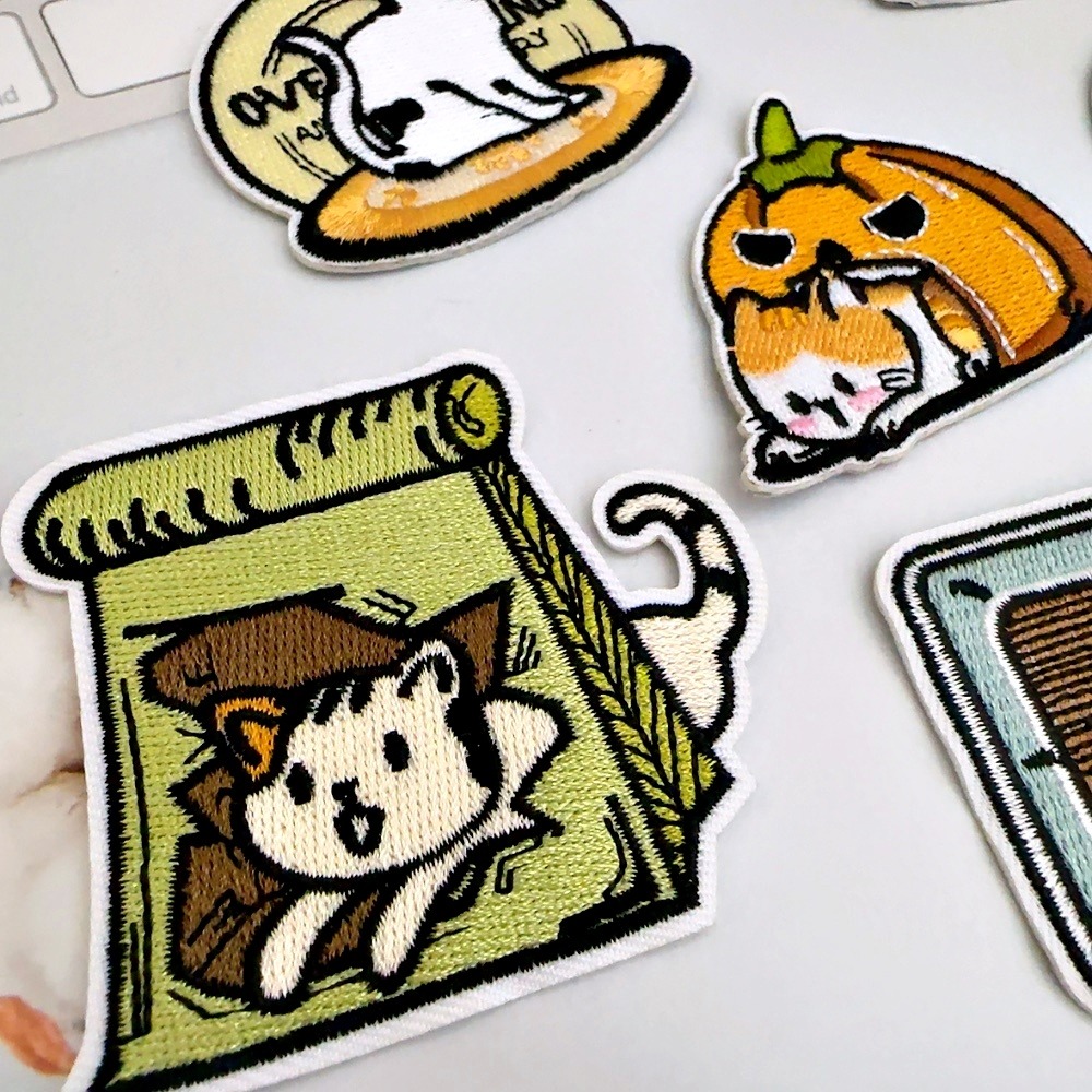 【皮卡布】H15｜貓咪｜小貓｜臂章｜徽章｜燙布貼｜布貼｜布章｜刺繡布貼｜魔鬼氈布章｜補丁｜刺繡貼｜布貼紙｜刺繡布章-細節圖3