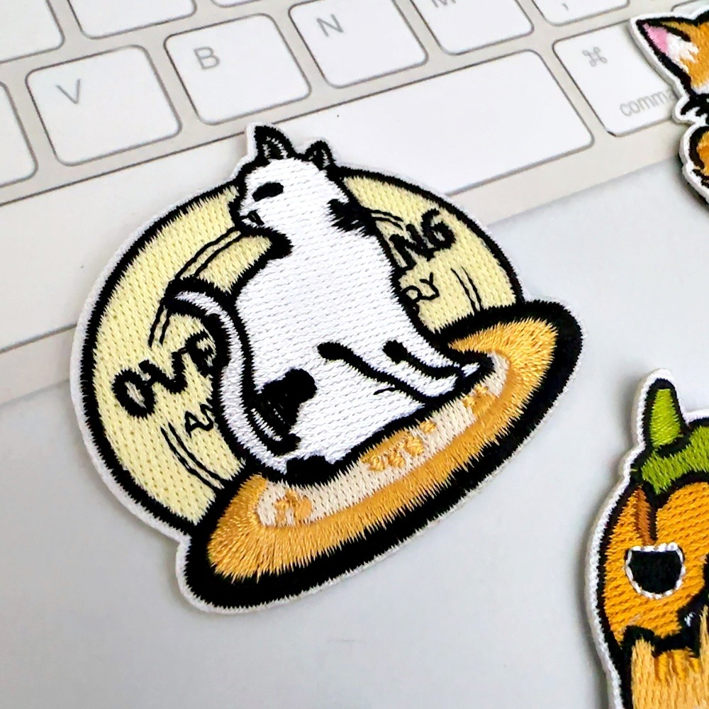 【皮卡布】H15｜貓咪｜小貓｜臂章｜徽章｜燙布貼｜布貼｜布章｜刺繡布貼｜魔鬼氈布章｜補丁｜刺繡貼｜布貼紙｜刺繡布章-細節圖5