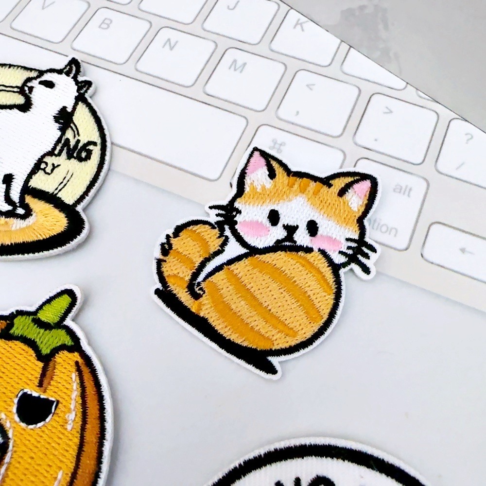 【皮卡布】H15｜貓咪｜小貓｜臂章｜徽章｜燙布貼｜布貼｜布章｜刺繡布貼｜魔鬼氈布章｜補丁｜刺繡貼｜布貼紙｜刺繡布章-細節圖6