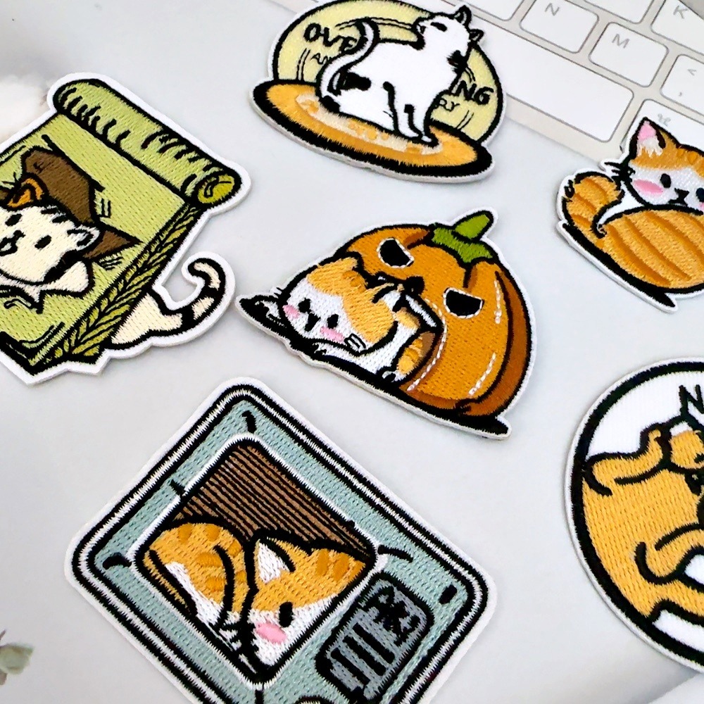 【皮卡布】H15｜貓咪｜小貓｜臂章｜徽章｜燙布貼｜布貼｜布章｜刺繡布貼｜魔鬼氈布章｜補丁｜刺繡貼｜布貼紙｜刺繡布章-細節圖8