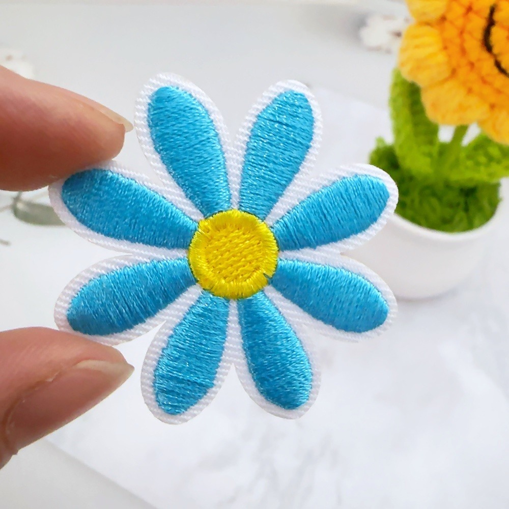 【皮卡布】H14｜花朵｜小花｜臂章｜徽章｜燙布貼｜布貼｜布章｜刺繡布貼｜魔鬼氈布章｜補丁｜刺繡貼｜布貼紙｜刺繡布章-規格圖4