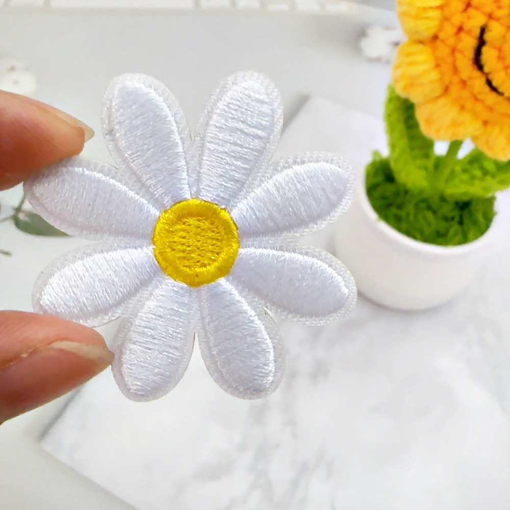 【皮卡布】H14｜花朵｜小花｜臂章｜徽章｜燙布貼｜布貼｜布章｜刺繡布貼｜魔鬼氈布章｜補丁｜刺繡貼｜布貼紙｜刺繡布章-規格圖4