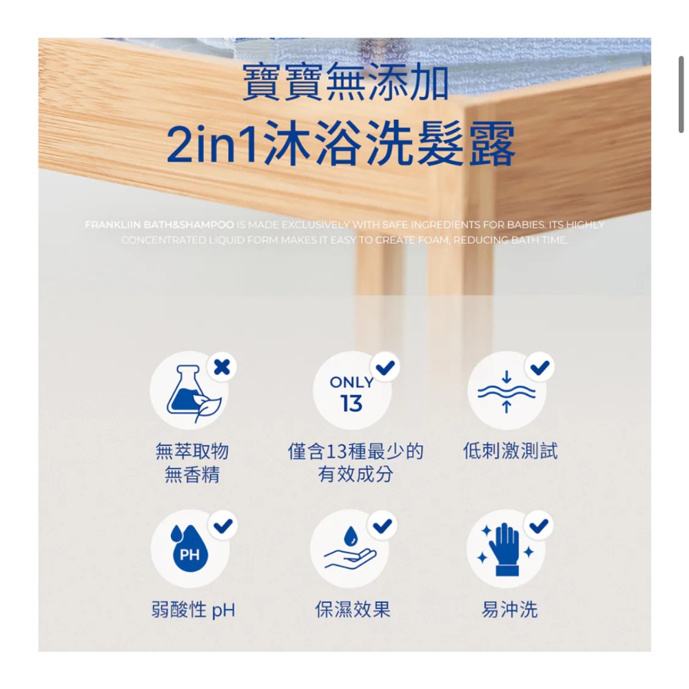 韓國 FRANKLiiN 寶寶無添加2in1沐浴洗髮露 500ml-細節圖3
