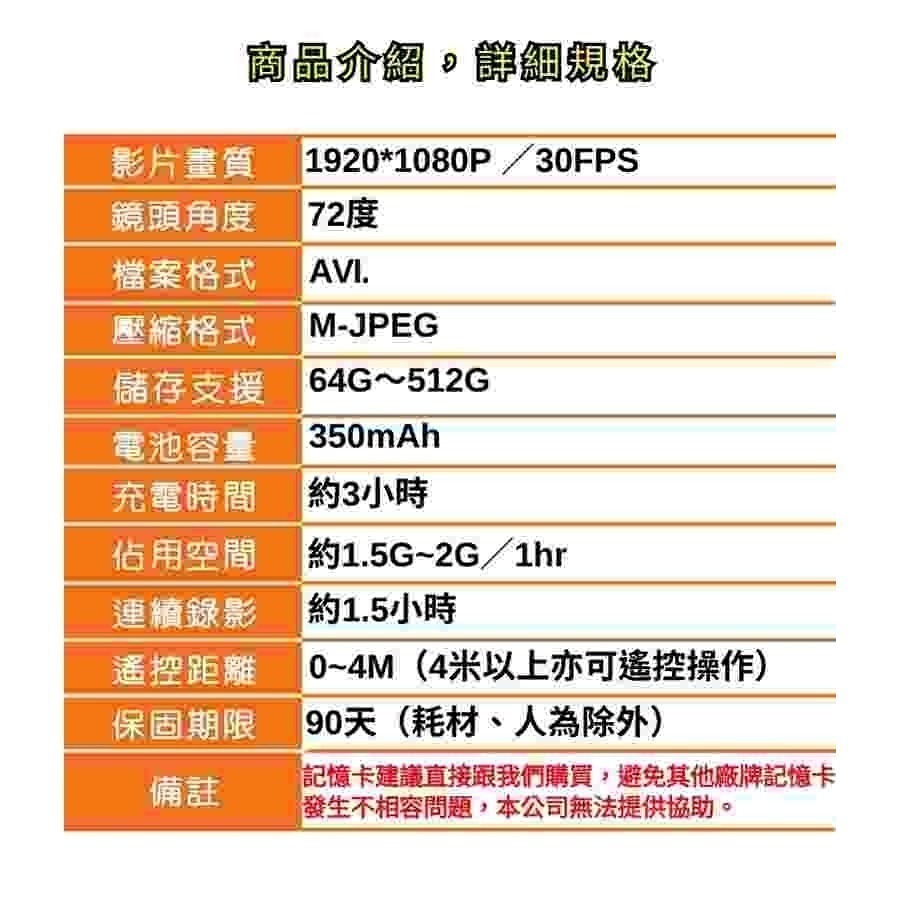 A9鈕扣型 密錄器 1080P 攜帶型攝影機 可接電池 遙控操作 續航1.5hr 針孔 微型攝影機(寶力數位華夏店)-細節圖8