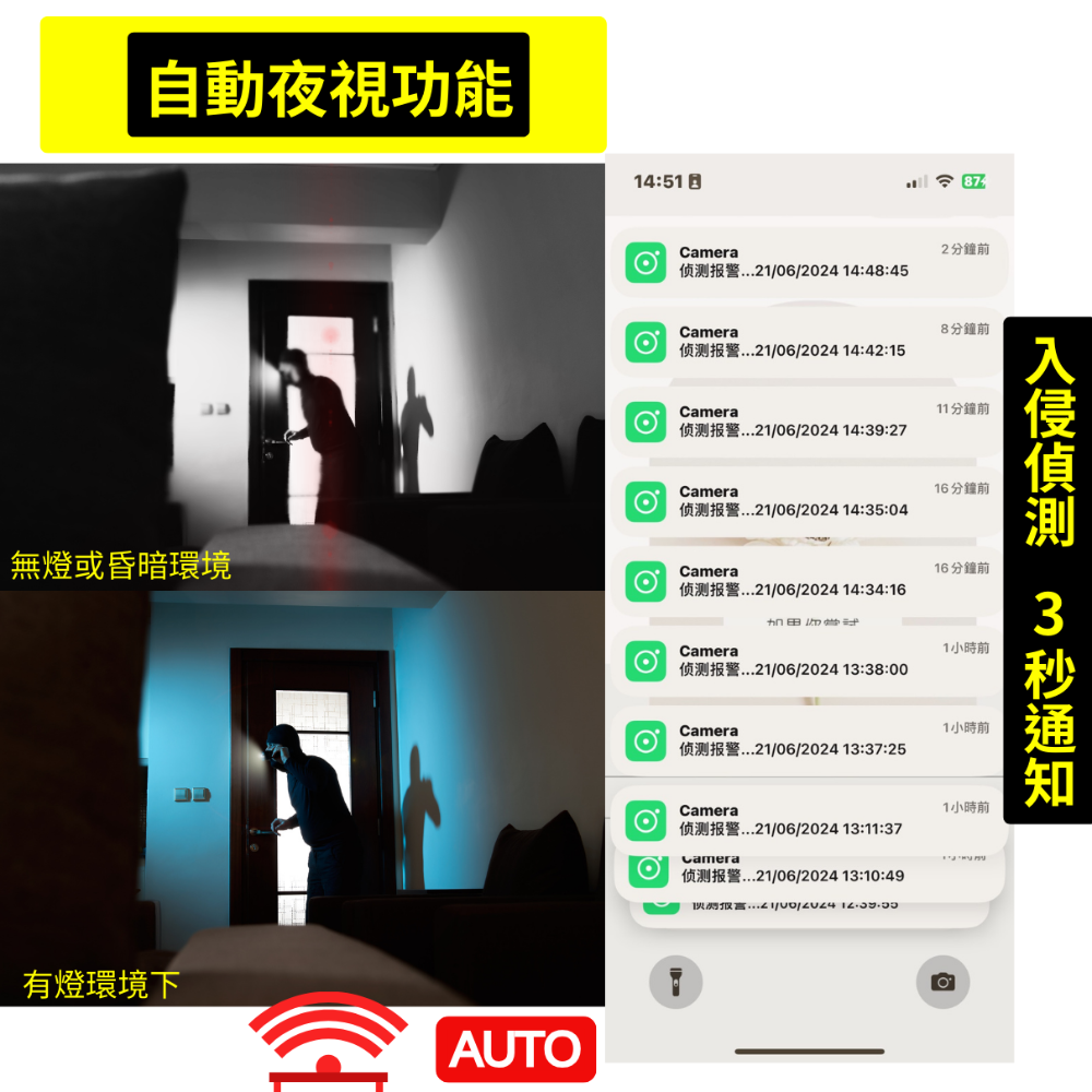 I9電子鐘 自動紅外夜視 無孔鏡頭 偽裝攝影機遠程監看 針孔攝影機 監視器 微型攝影機 密錄器(寶力數位華夏店)-細節圖3