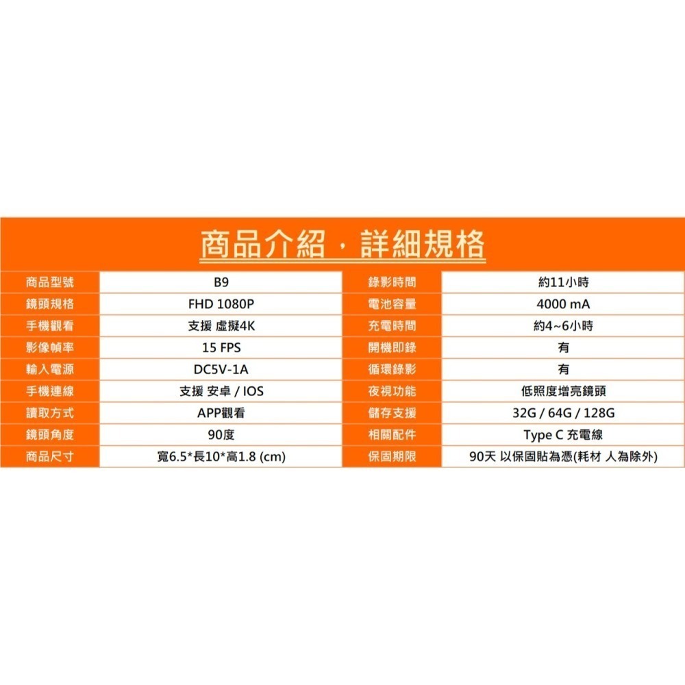 B9 FHD 磁吸式行動電源 隱形攝影機 針孔攝影機 微型攝影機 密錄器(寶力數位華夏店)-細節圖2