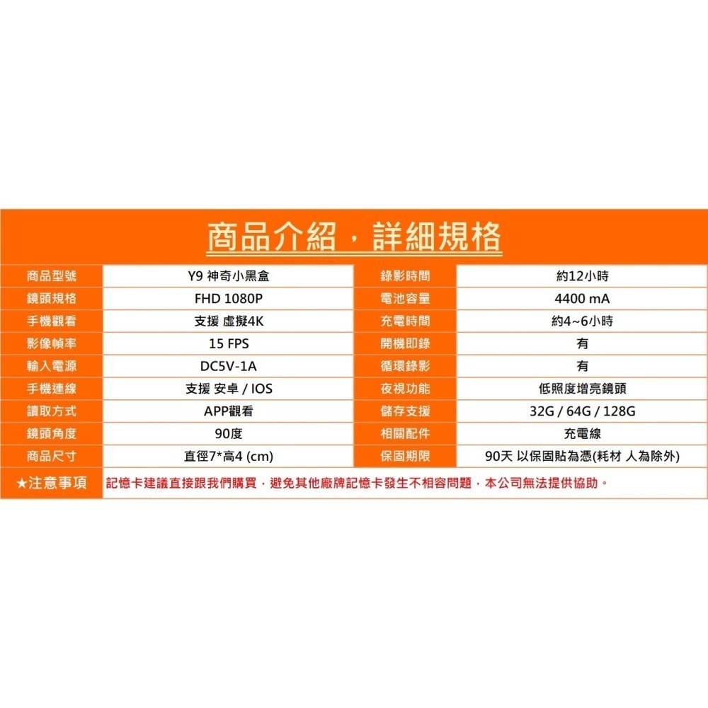 Y9神奇小黑盒 髮蠟面霜 FHD版 中文APP 入侵通知 自動夜視 密錄器 針孔錄影機 秘錄器(寶力數位華夏店)-細節圖2