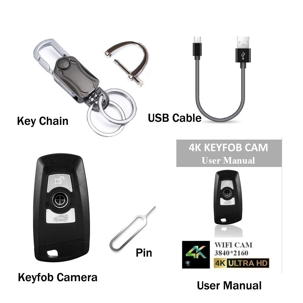 R9 真4K 汽車遙控器 4倍無段變焦 SONY鏡頭 超高畫質 IMX179 密錄 針孔 偽裝攝影機【寶力數位】-細節圖3