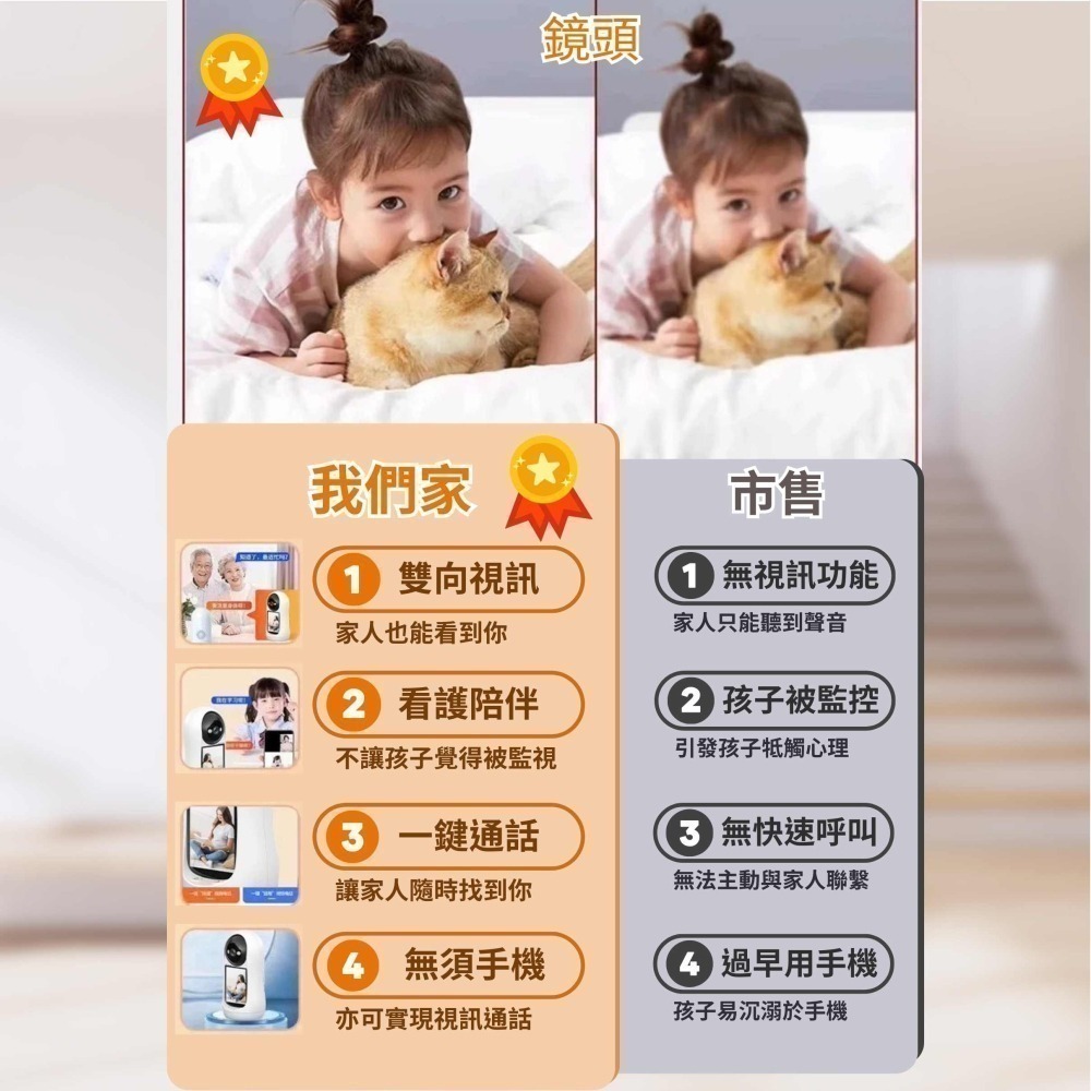 U9 2K 一鍵視訊 自動夜視  店面監視器 寵物機  老人與小孩照顧神器 哭聲警報 【寶力數位建國總店】-細節圖3