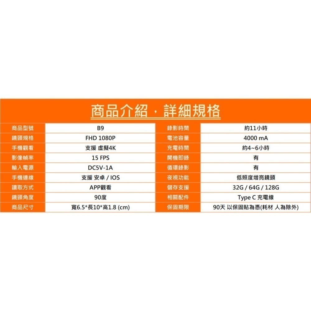 B9 FHD 磁吸式行動電源隱形攝影機 遠端中文APP 入侵通知 針孔攝影 微型攝影機 密錄器【寶力數位建國總店】-細節圖4