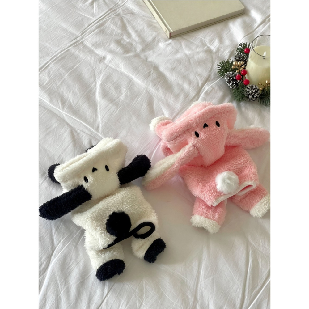 愛心法蘭絨連身衣-細節圖3