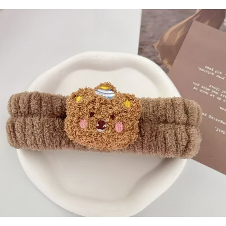 可爱洗漱髮飾  洗臉毛絨束髮帶-細節圖3