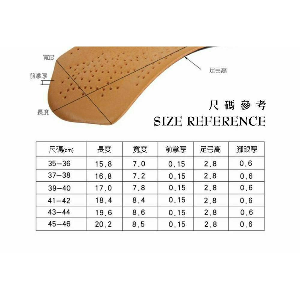原創機能型 皮革乳膠足弓墊-細節圖2