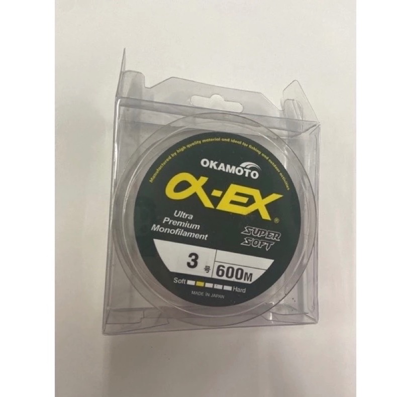 OKAMOTO a-EX 尼龍線 600M 子線 母線 魚線 牛筋線 釣魚線 柔軟高彈力-規格圖3