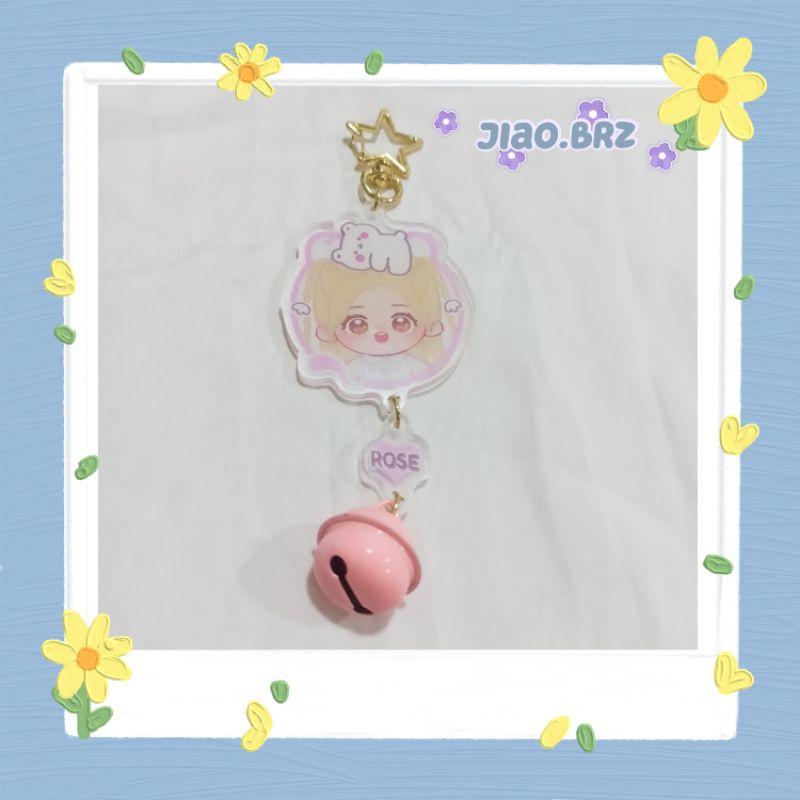 【覺JIAO】BlackPink 週邊 吊飾Lisa Jisoo Jennie Rose鈴鐺鑰匙圈 客製化 印刷 粉墨-細節圖5