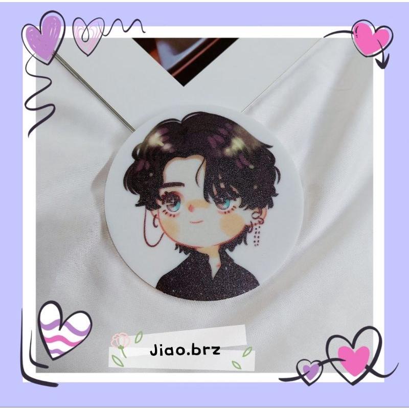 【覺JIAO】韓星☛ BTS 柾國  軟膠杯墊 杯墊 飯繪  Q版 周邊 可愛 明星 防彈少年團-細節圖2