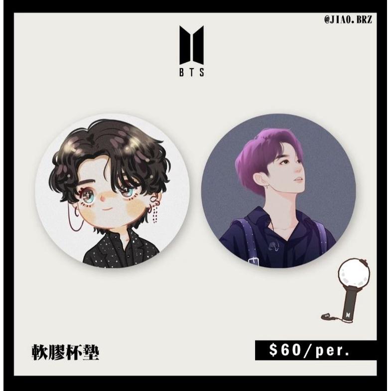 【覺JIAO】韓星☛ BTS 柾國  軟膠杯墊 杯墊 飯繪  Q版 周邊 可愛 明星 防彈少年團-細節圖4