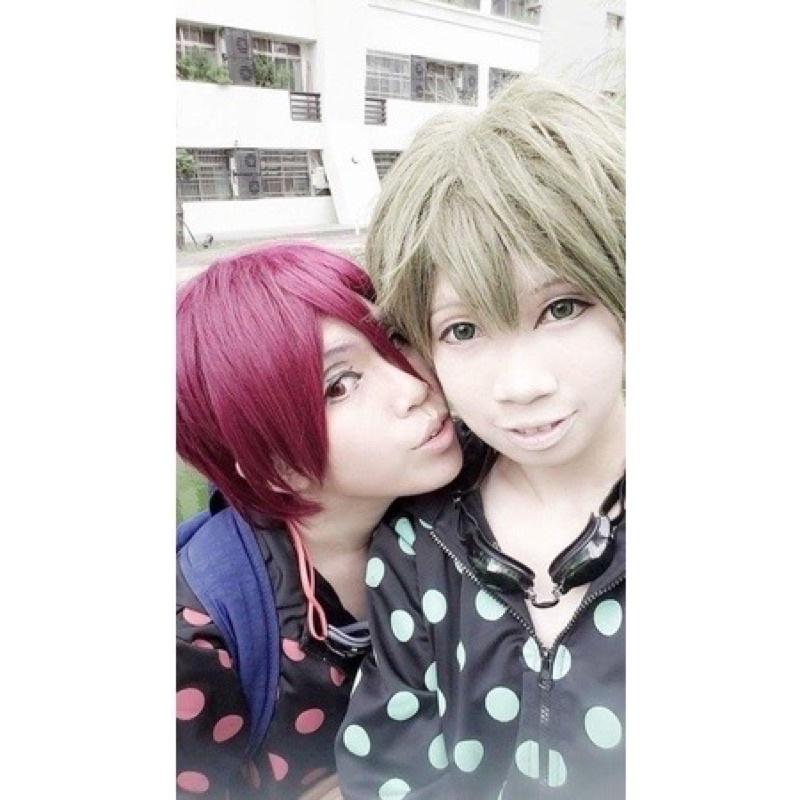 【覺JIAO】COSPLAY ☛配件（假髮）- 短髮 假毛 橘髮 金髮 淺紫 深紫 酒紅 藍 美咲 凜 月山 董香 伏見-細節圖4