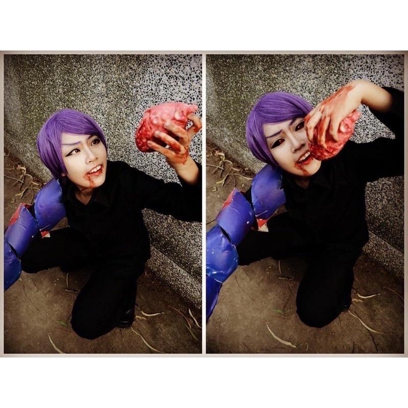 【覺JIAO】COSPLAY ☛配件（假髮）- 短髮 假毛 橘髮 金髮 淺紫 深紫 酒紅 藍 美咲 凜 月山 董香 伏見-細節圖7