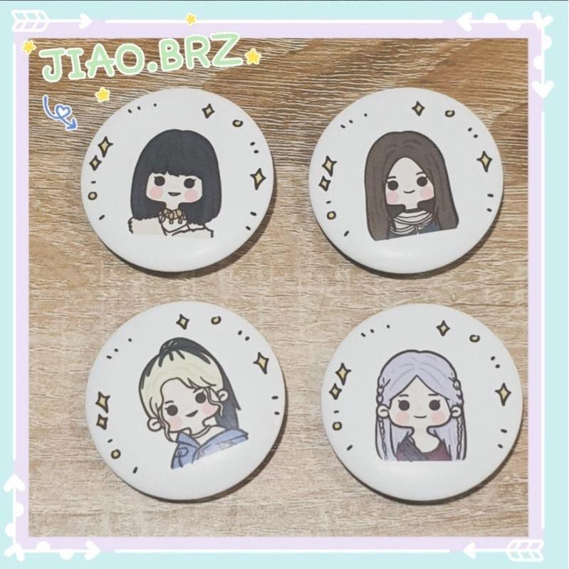 【覺JIAO】BLACKPINK  Jisoo Jennie Rosé Lisa 徽章 胸針 胸章 可愛 鐳射-細節圖2