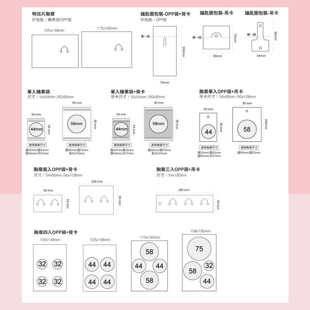【覺JIAO】少量印刷／胸章小物包裝 胸章包裝 包裝 胸針 徽章 禮物／ 周邊  應援／印刷／印製／訂製／客製化／偶像-細節圖3