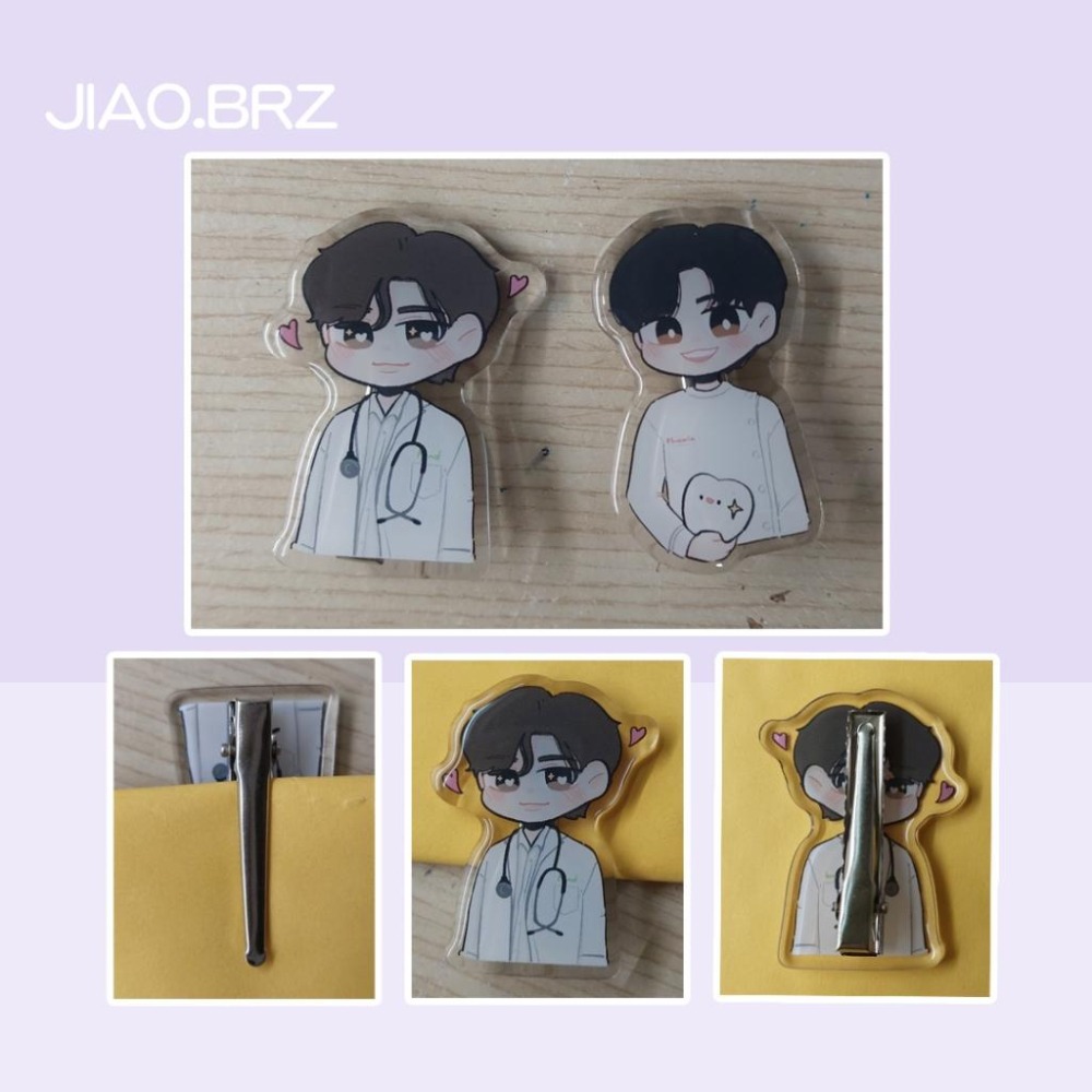 【覺JIAO】少量印刷／壓克力髮夾 偶像周邊／應援 來圖製作／印刷／訂製／客製化 禮物 周邊 髮夾 夾子 頭飾 頭髮-細節圖2