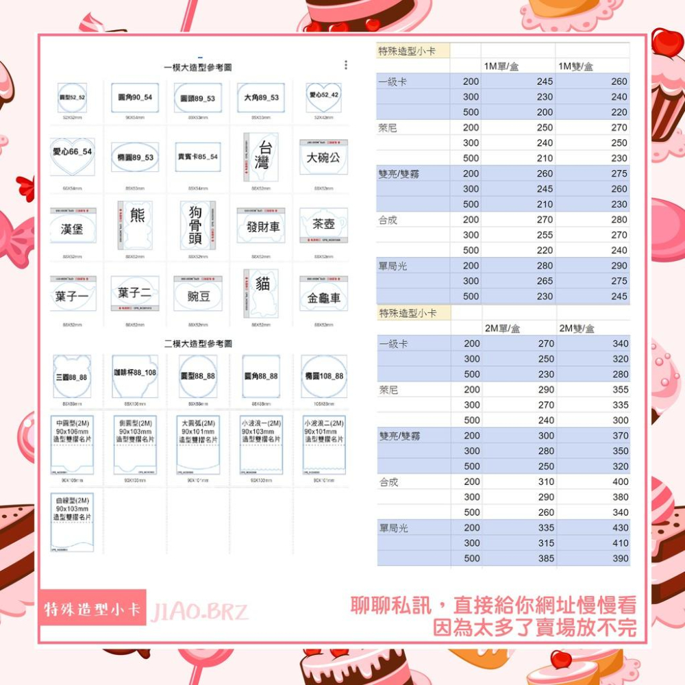 【覺JIAO】卡類總攬／各式材質小卡／透卡／明信片／紙膠帶／造型小卡／書籤／吊牌 ／會員卡／偽信用卡／紙質杯墊/A4海報-細節圖7