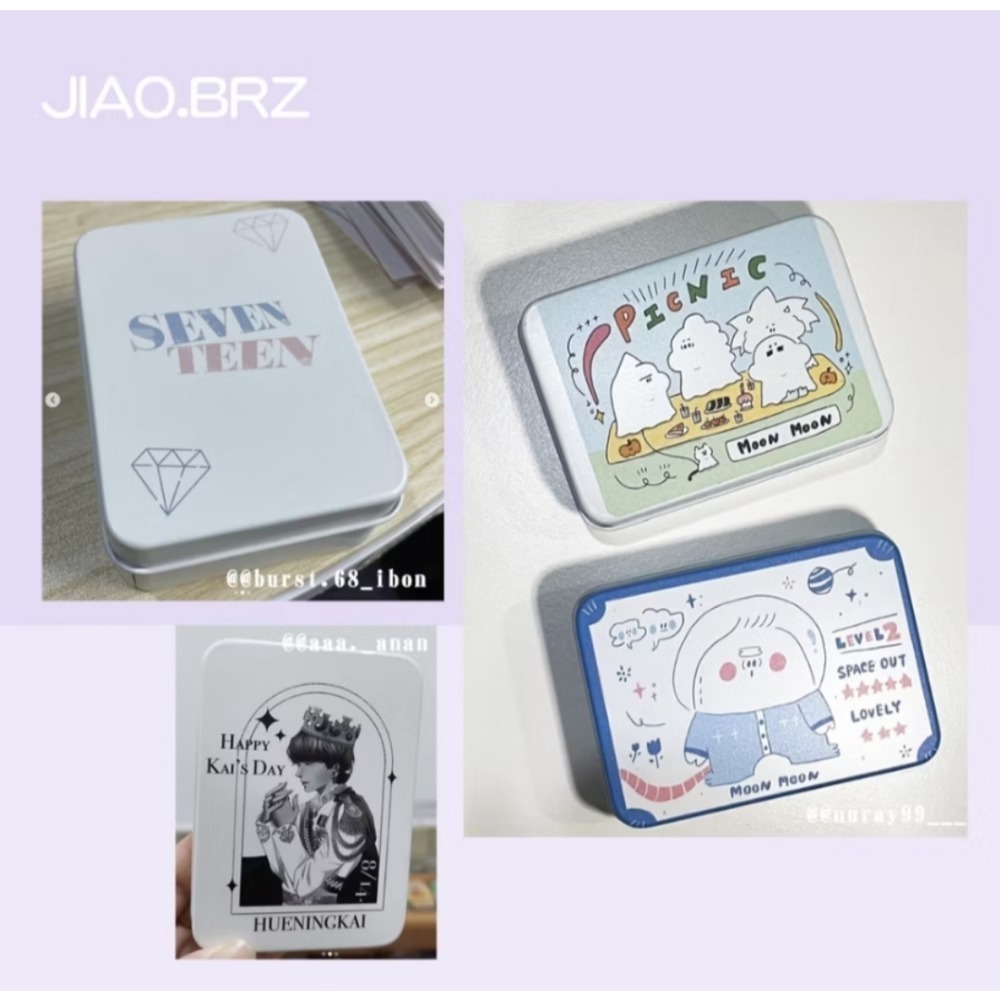 【覺JIAO】少量印刷／小卡鐵盒 小卡 鐵盒 馬口鐵 收納盒 飾品盒 明星卡片／偶像 周邊印製／印刷／印製／訂製-細節圖2