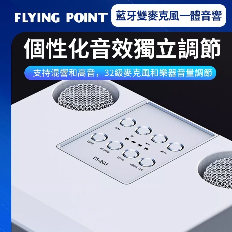 【限購2台】藍芽雙麥克風k歌音箱 唱歌音箱無線K歌 家庭KTV一體套裝 雙麥 藍牙音響 K歌神器【C1-00366】-細節圖5