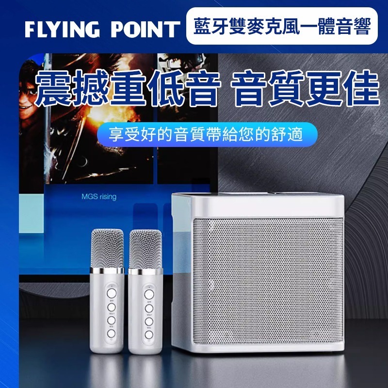 【限購2台】藍芽雙麥克風k歌音箱 唱歌音箱無線K歌 家庭KTV一體套裝 雙麥 藍牙音響 K歌神器【C1-00366】-細節圖9