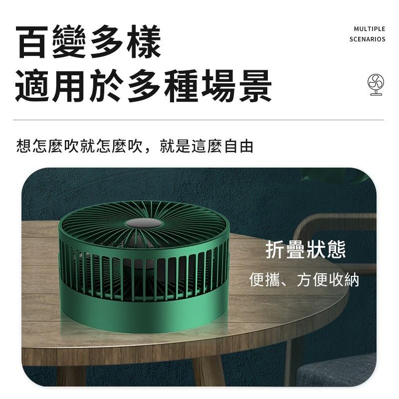 【桌面電風扇】6吋折疊風扇 桌面電風扇 可伸縮桌面扇 USB充電風扇 迷你漢堡風扇 直立扇折疊扇【D1-00258】-細節圖8