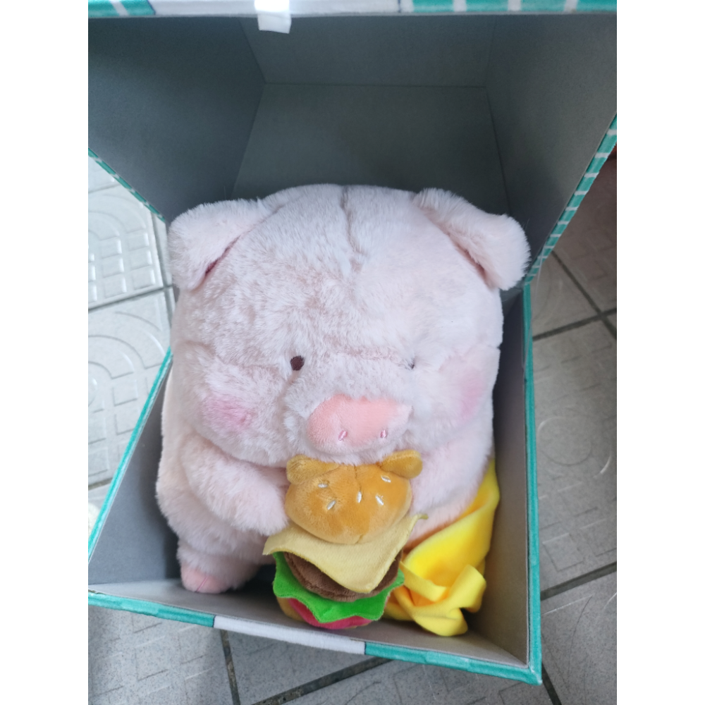 全新LULU豬堡堡一番賞餐盒  高約27  生產2025/05  有雷射標籤  外盒是植絨的，非常精緻-細節圖2