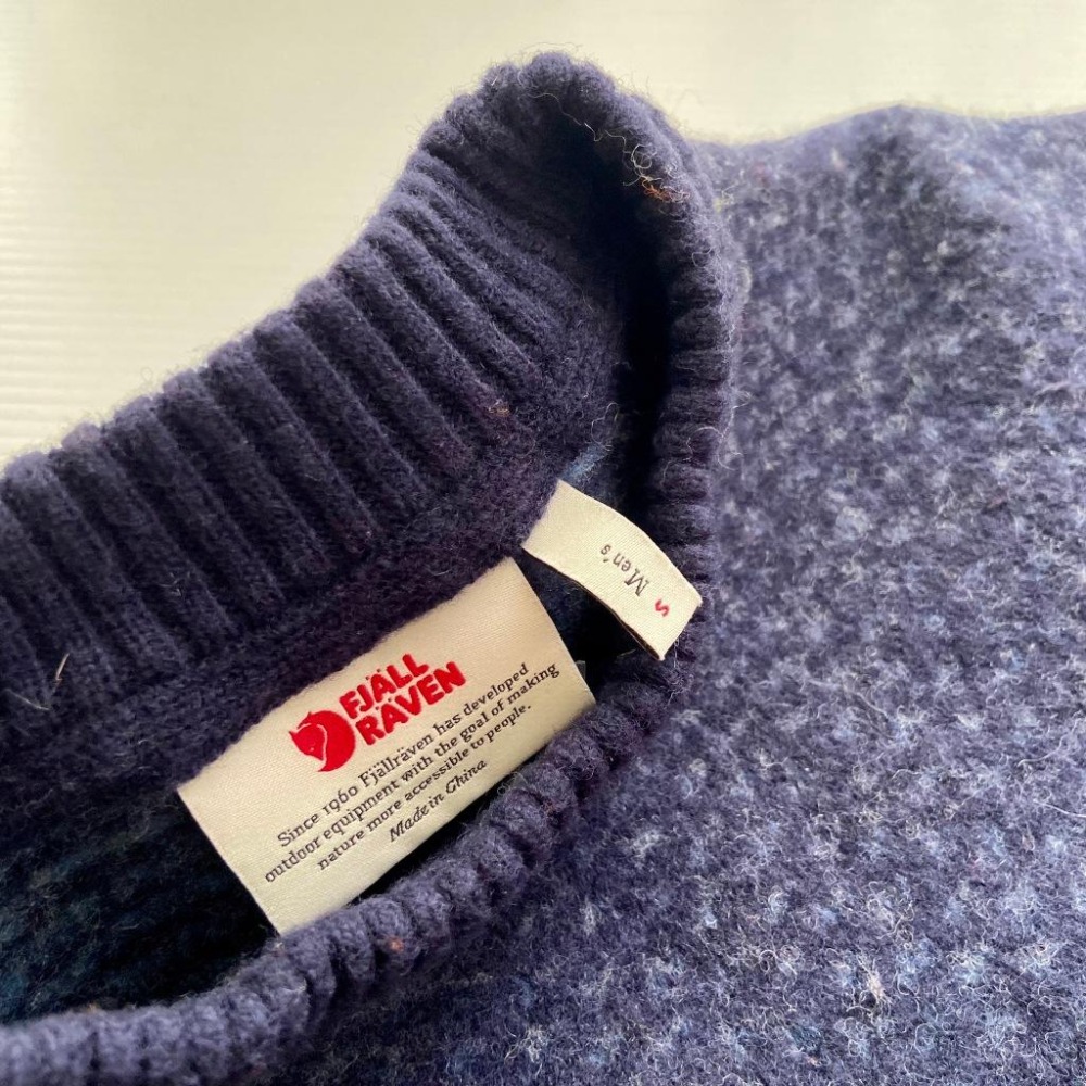 【隔壁山友】二手很新 Fjällräven Övik Nordic Sweater 小狐狸 縮水毛衣 縮水 兒童 男童-細節圖3